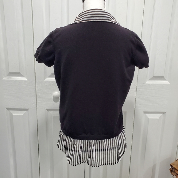 George Layered Look Black Blouse, Size L - Picture 3 of 6
